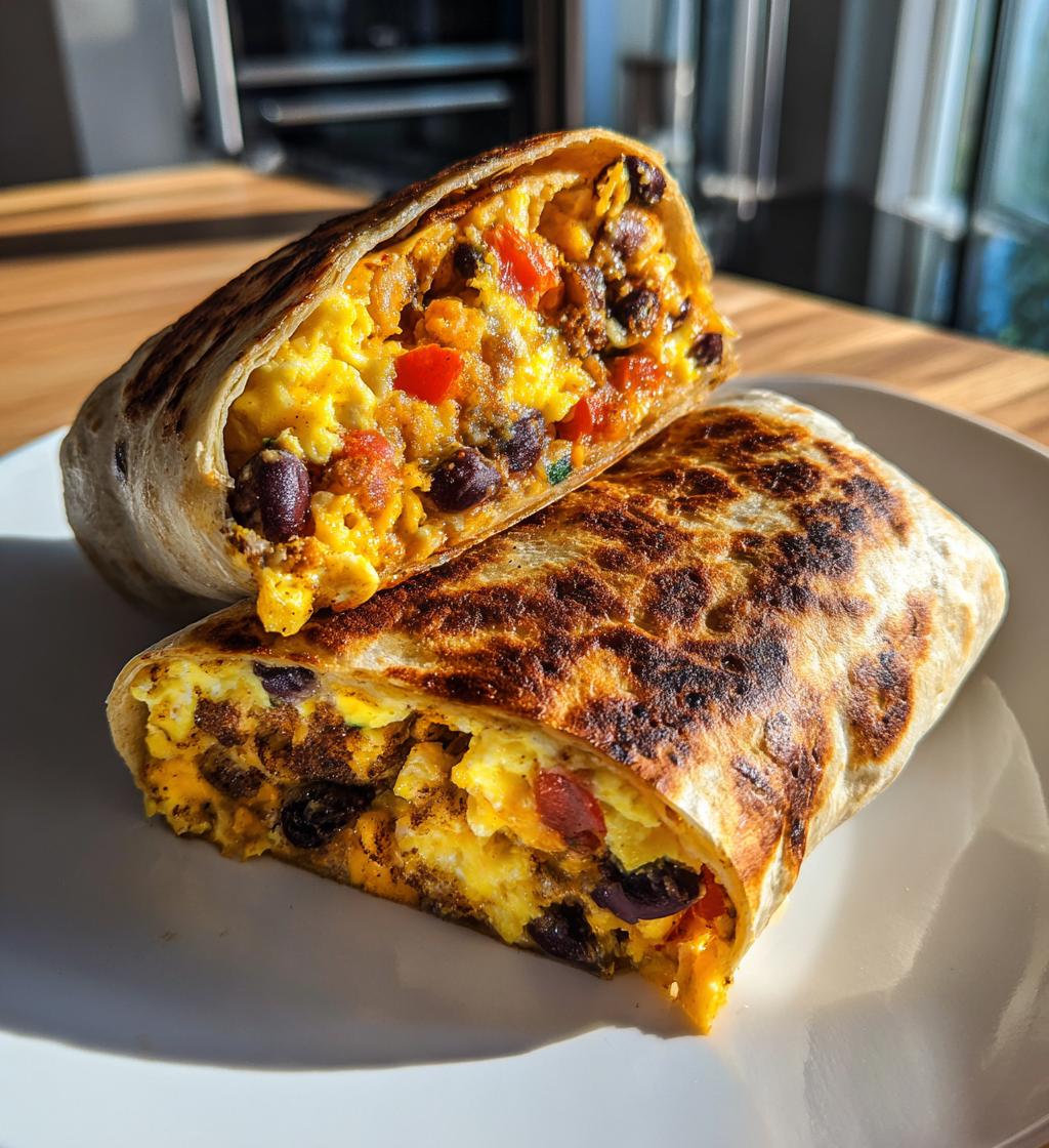 Air Fryer 15-Minute Breakfast Burrito