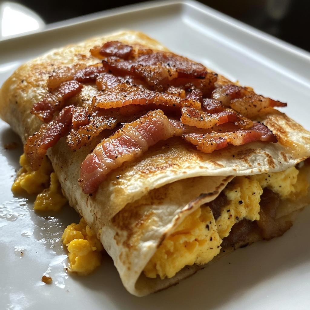 Air Fryer Bacon Breakfast Burritos - detail 1