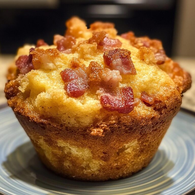 Air Fryer Bacon-Peanut Butter Cornbread Muffins