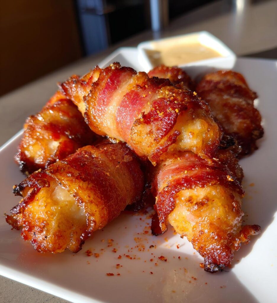 Air Fryer Bacon-Wrapped Chicken Tenders