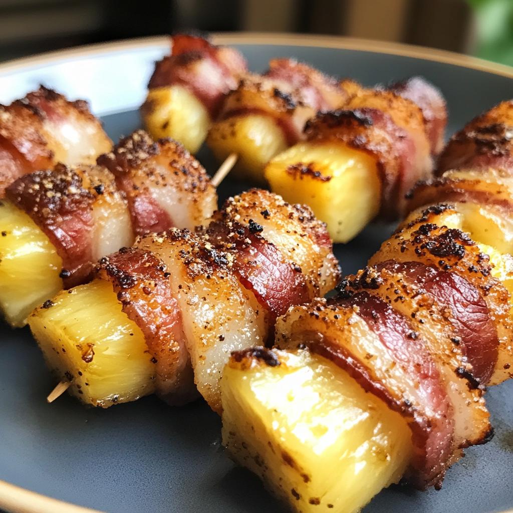 Air Fryer Bacon-Wrapped Pineapple Bites - detail 1