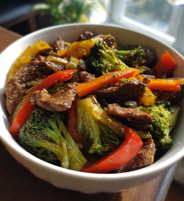 Air Fryer Beef and Mixed Veggies
