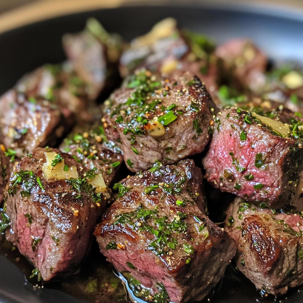 Air Fryer Butter Herb Steak Bites - detail 1