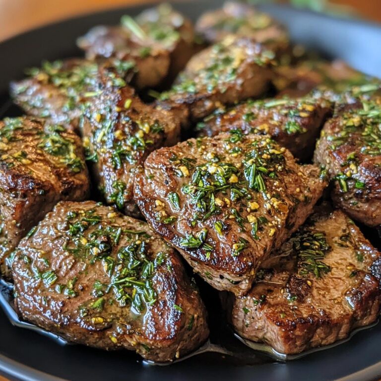 Air Fryer Butter Herb Steak Bites