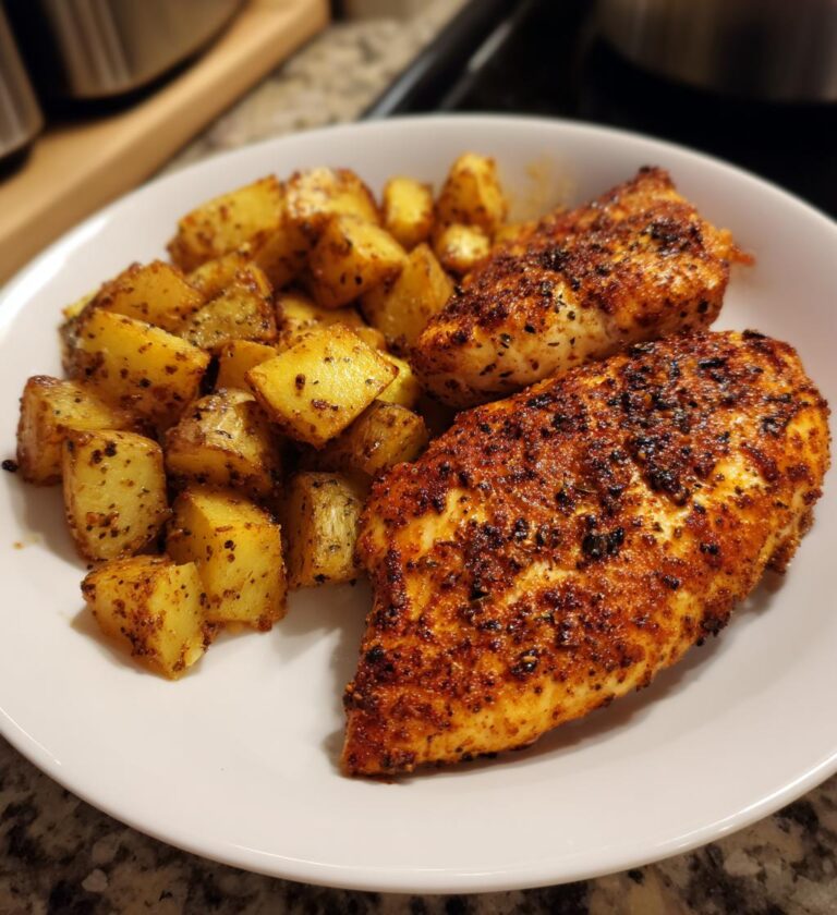 Air Fryer Chicken and Potatoes