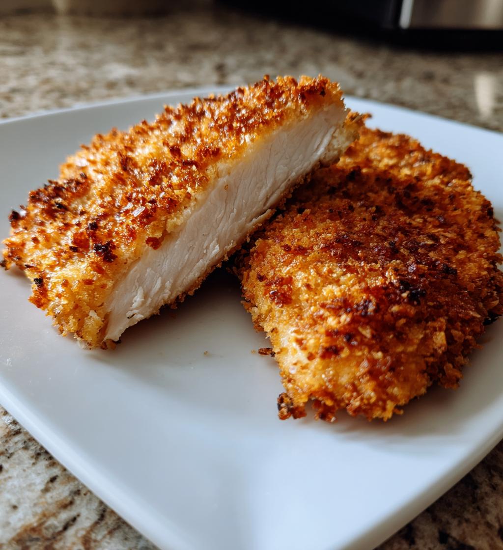 Air Fryer Crispy Breaded Chicken Breast