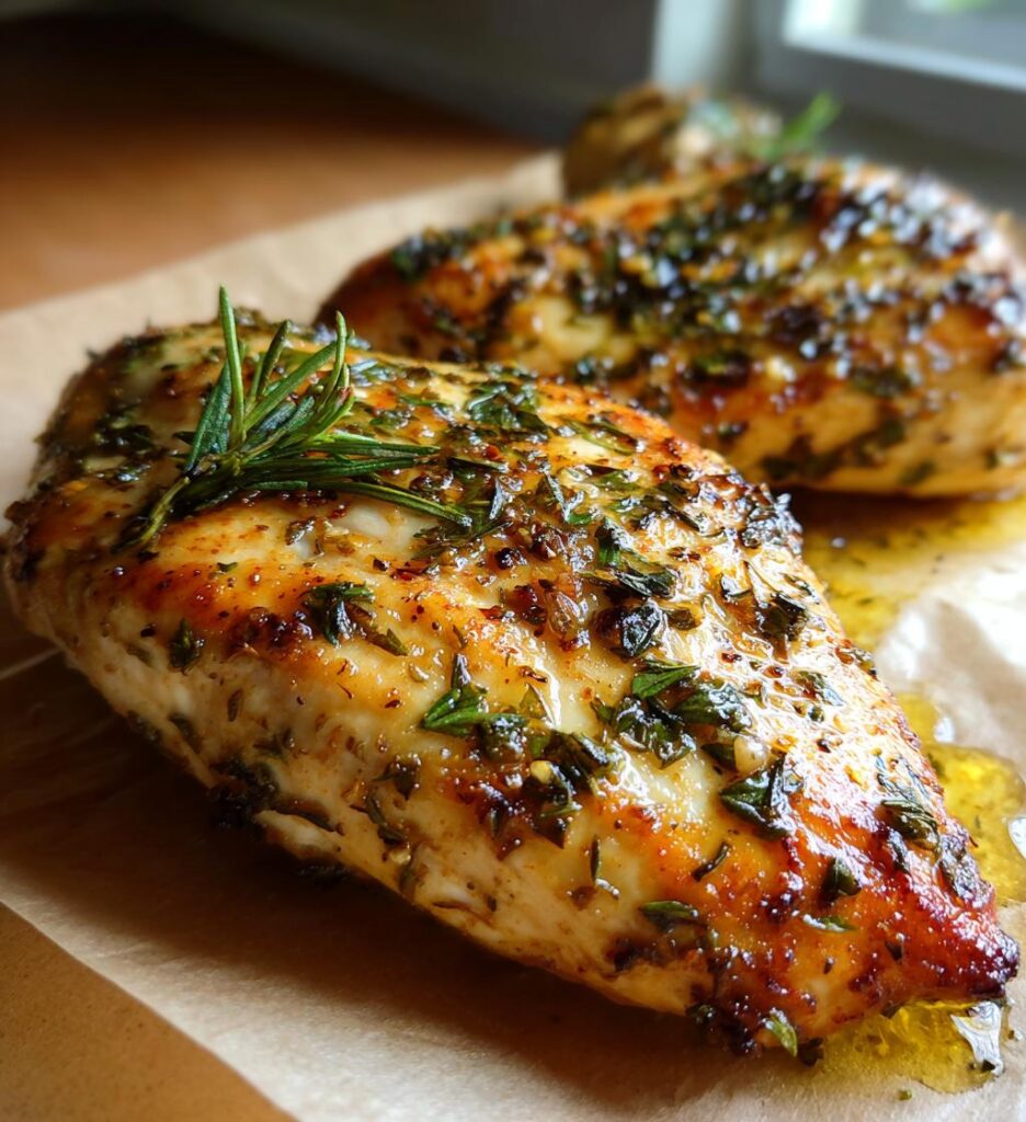 Air Fryer Garlic Herb Chicken fillet