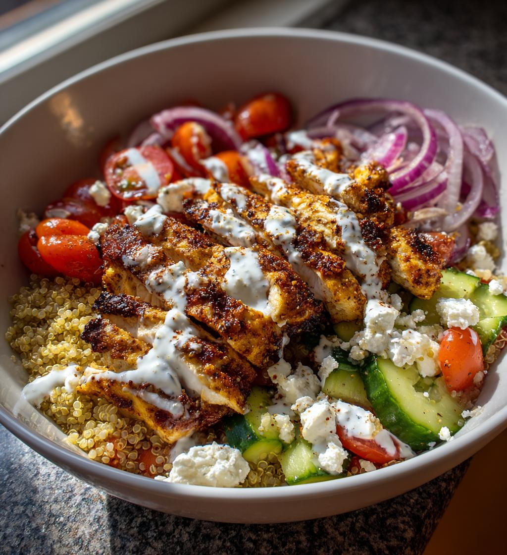 Air Fryer Greek Chicken Bowl