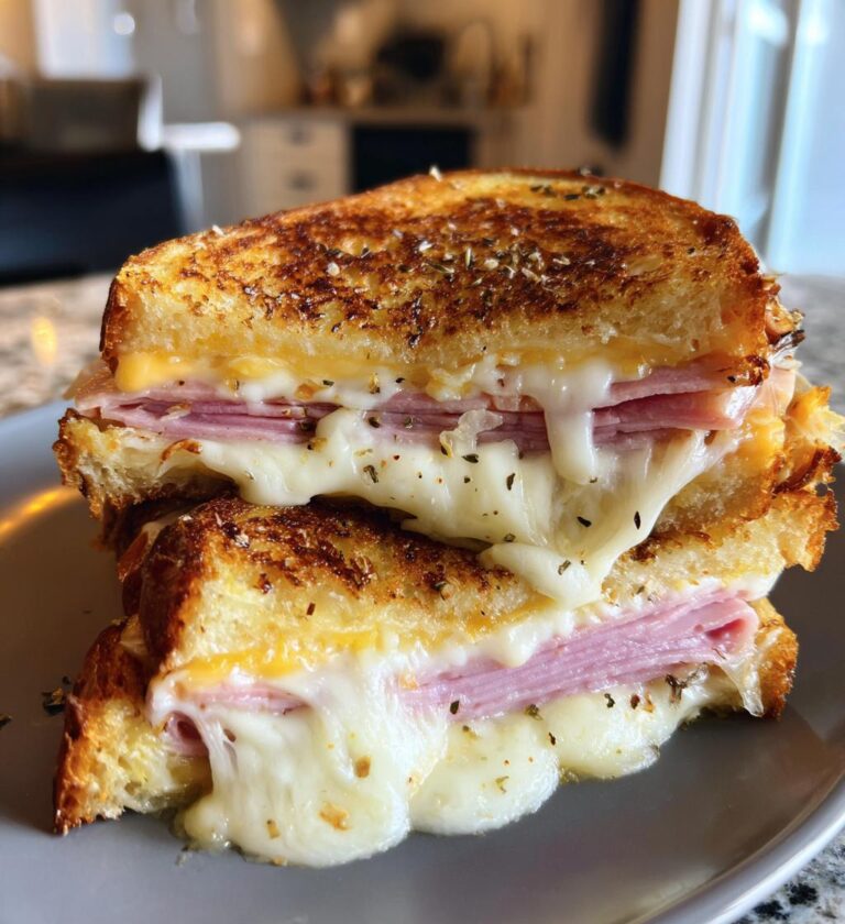Air Fryer Ham and Cheese Sandwich