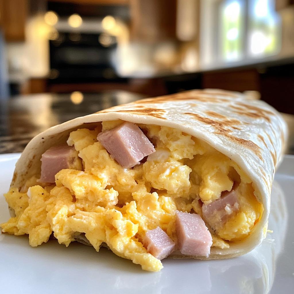 Air Fryer Ham and Egg Breakfast Wraps - detail 1