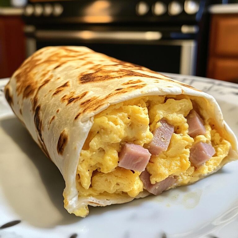 Air Fryer Ham and Egg Breakfast Wraps