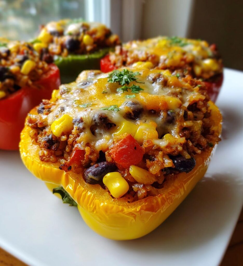 Air Fryer Holiday Stuffed Peppers
