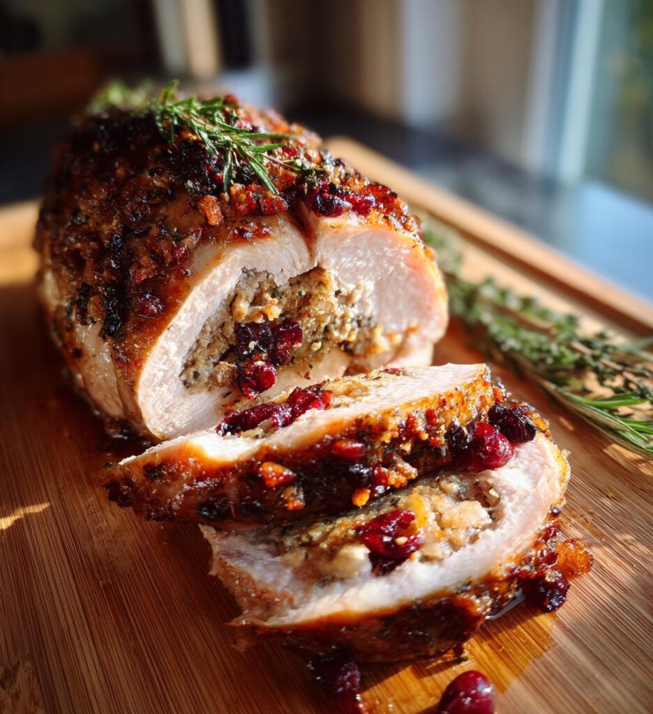 Air Fryer Holiday Stuffed Pork