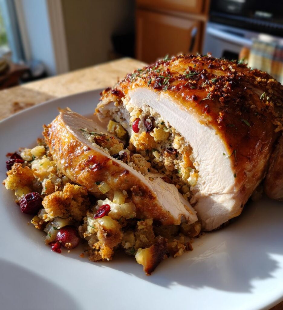 Air Fryer Holiday Stuffed Turkey