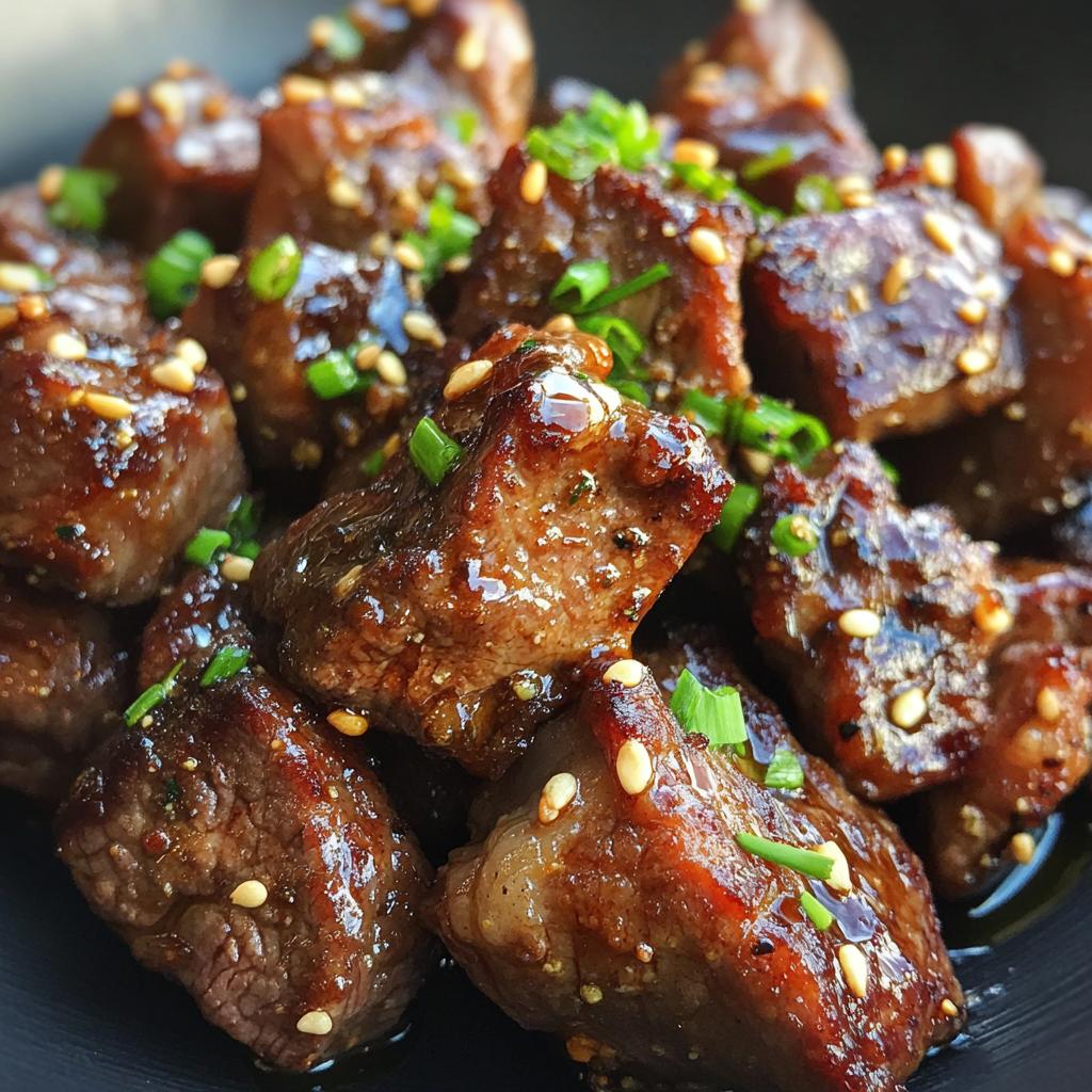 Air Fryer Honey Garlic Steak Bites