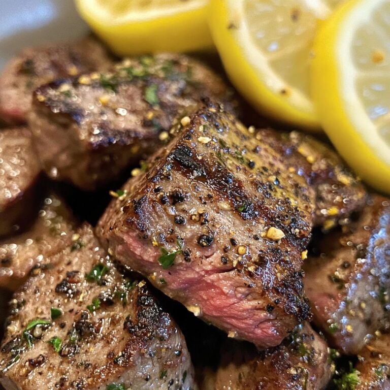 Air Fryer Lemon Pepper Steak Bites
