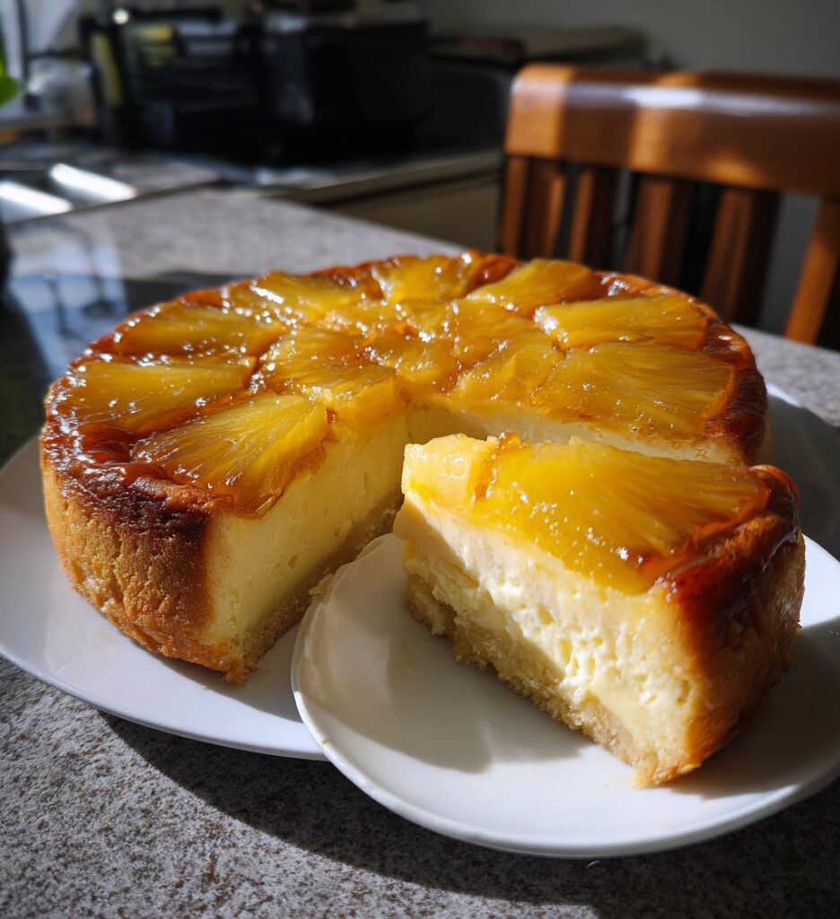 Air Fryer Pineapple Upside-Down Cheesecake