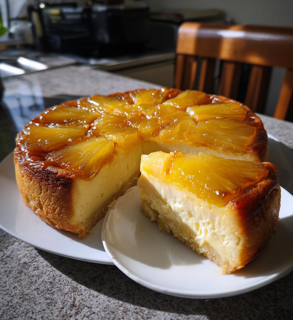 Air Fryer Pineapple Upside-Down Cheesecake