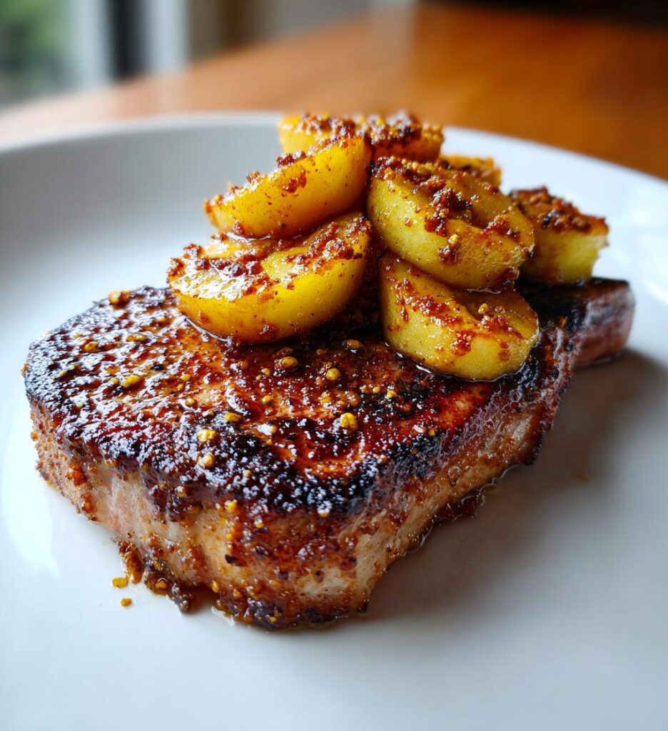 Air Fryer Pork Chop and Apples