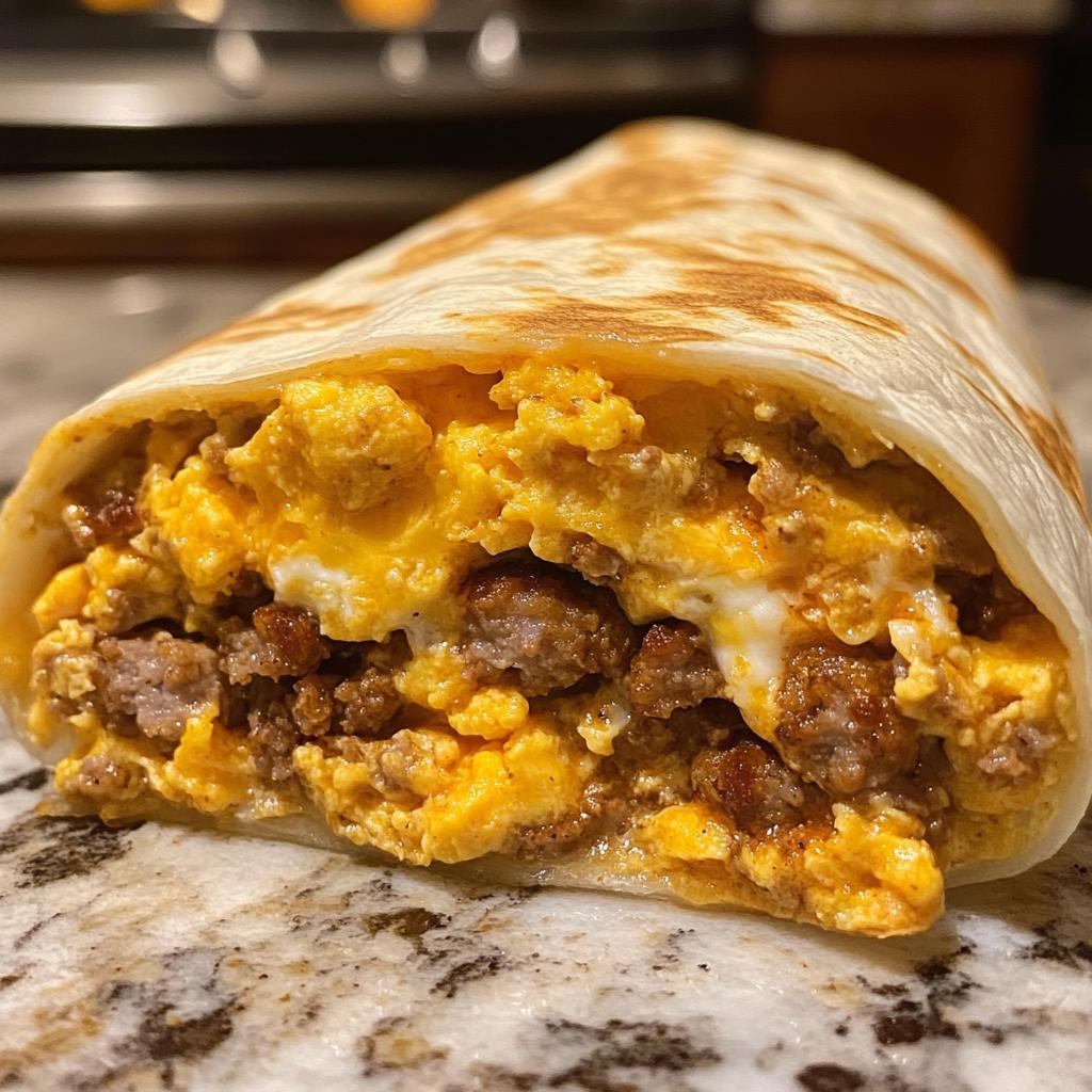 Air Fryer Sausage Breakfast Burritos - detail 1