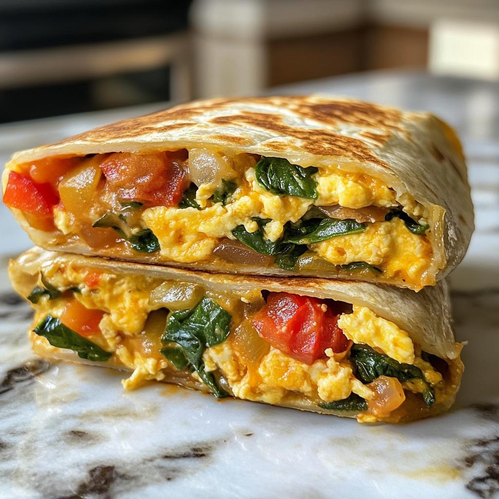 Air Fryer Veggie Breakfast Burritos - detail 1
