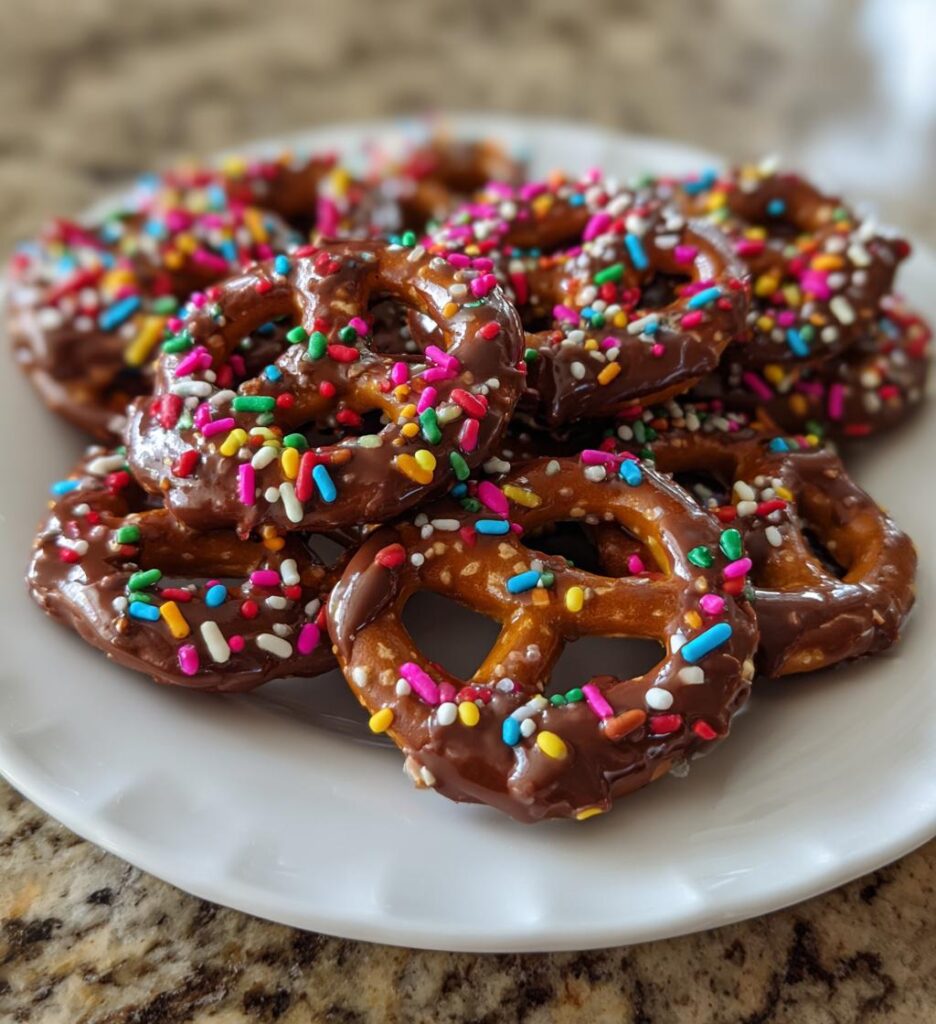 valentines day chocolate pretzels