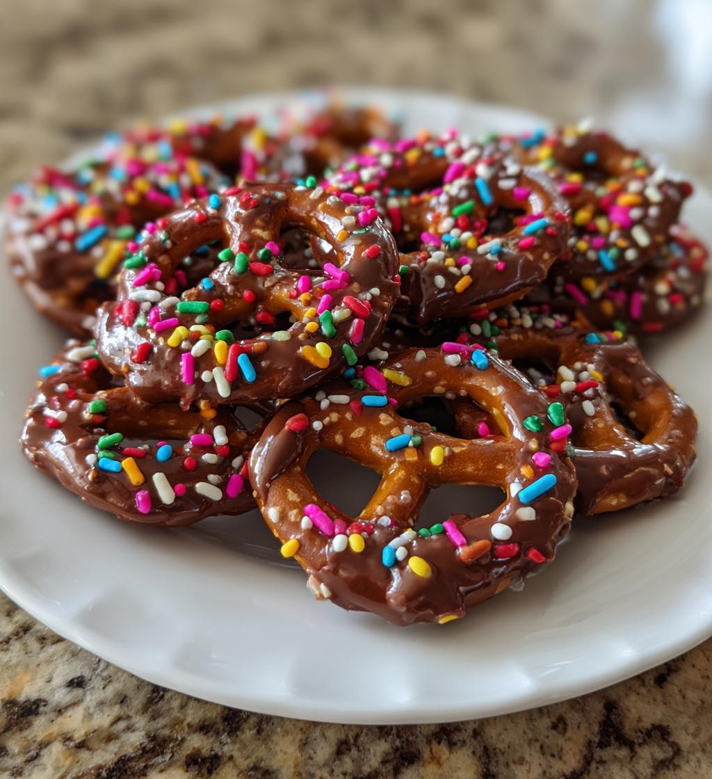 valentines day chocolate pretzels