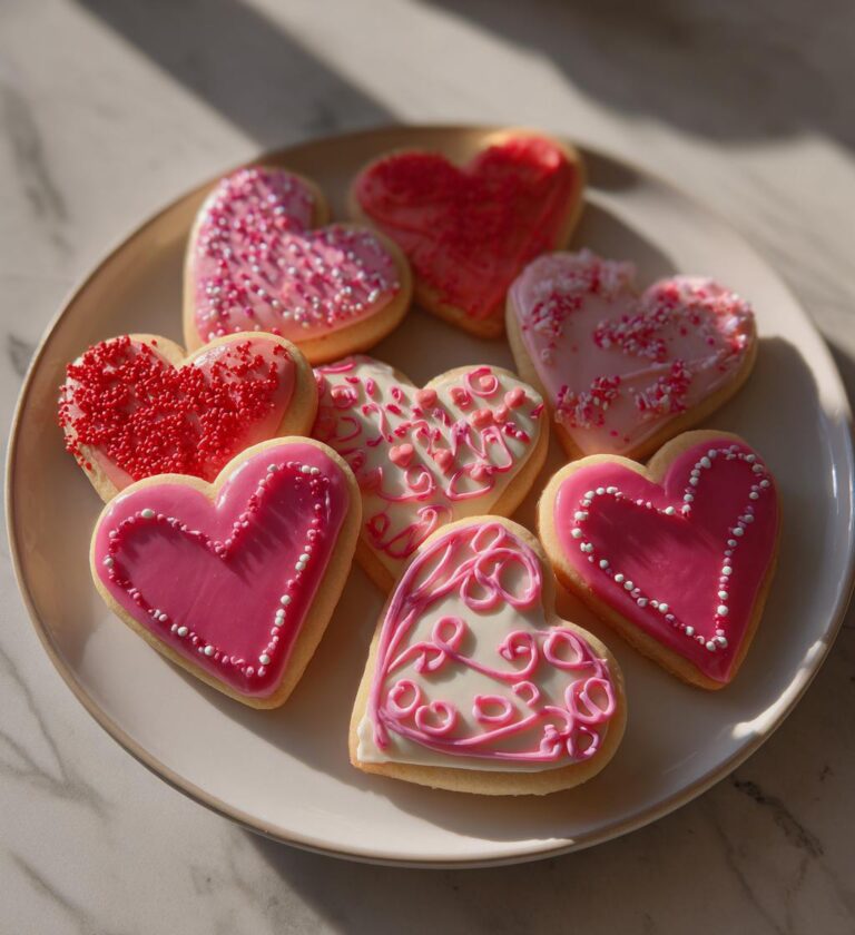 valentines day sugar cookies decorated