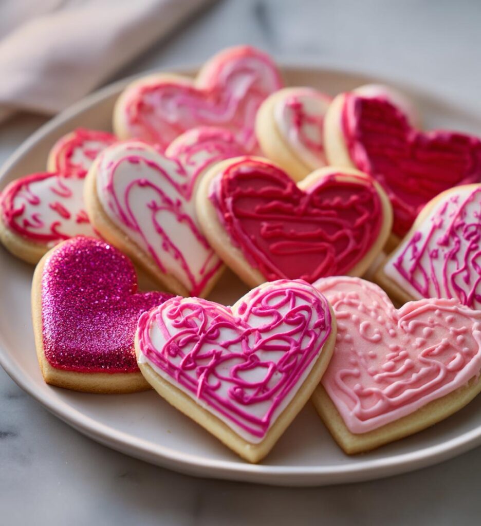 valentines day sugar cookies royal icing