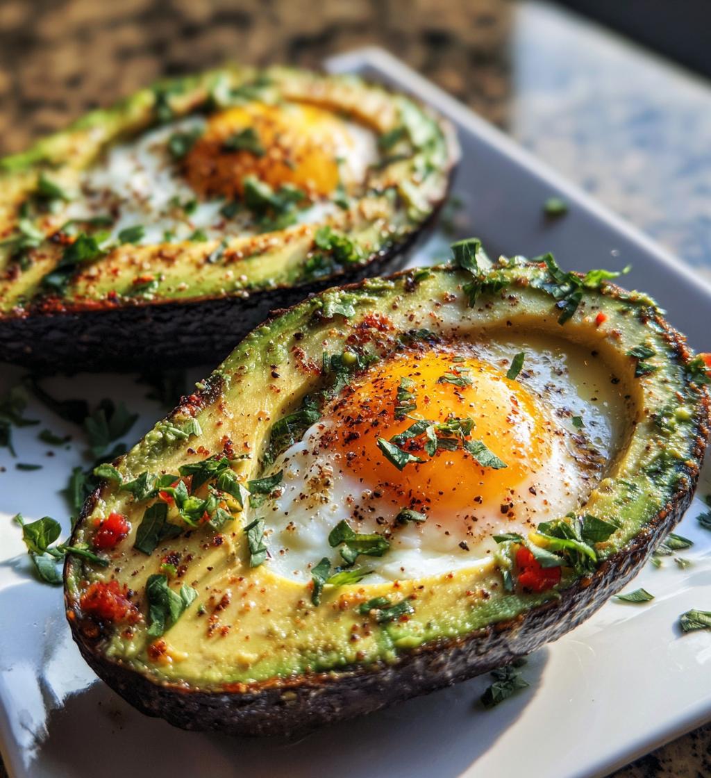 Air Fryer Avocado Egg Boats