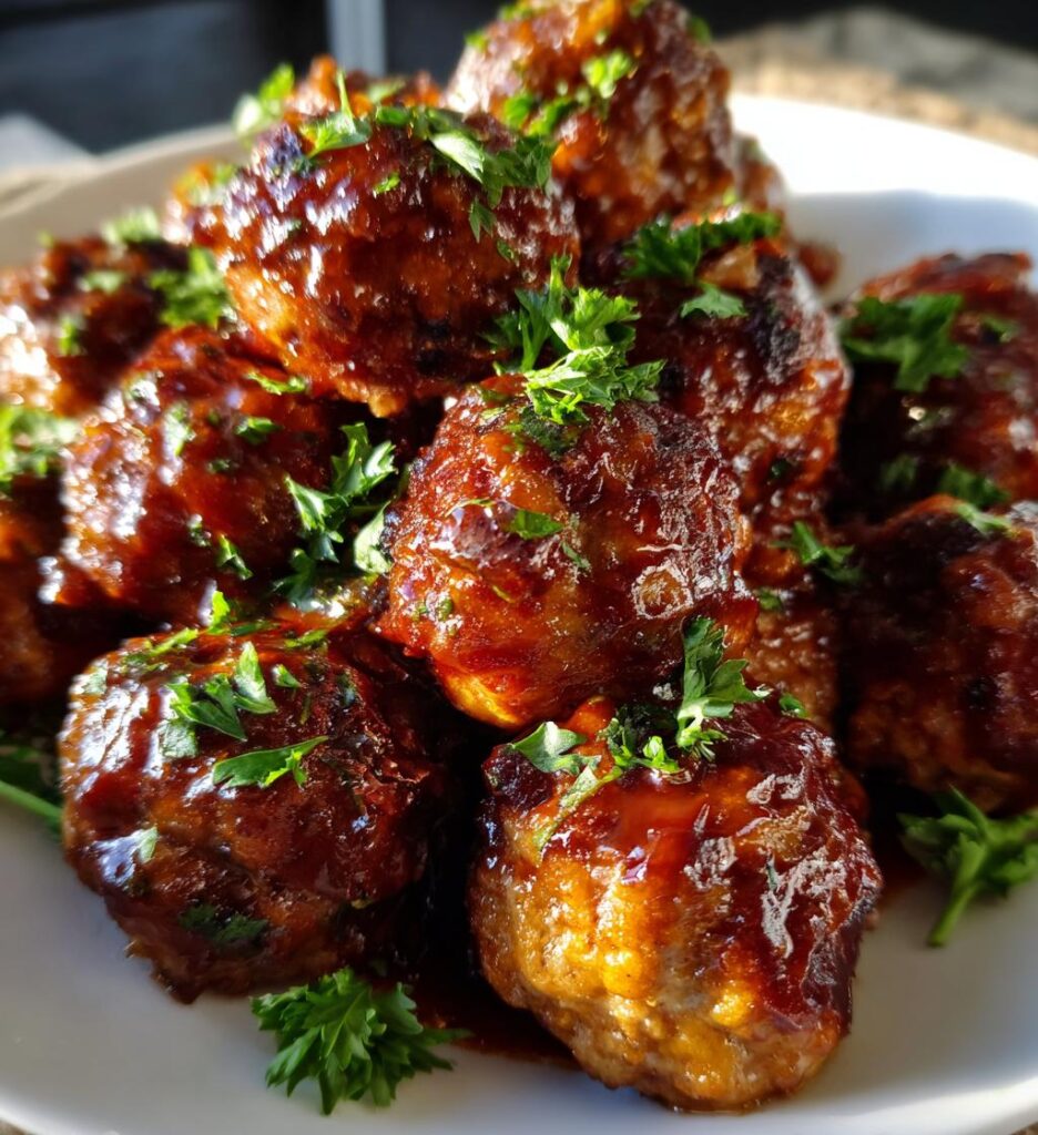 Air Fryer BBQ Meatballs