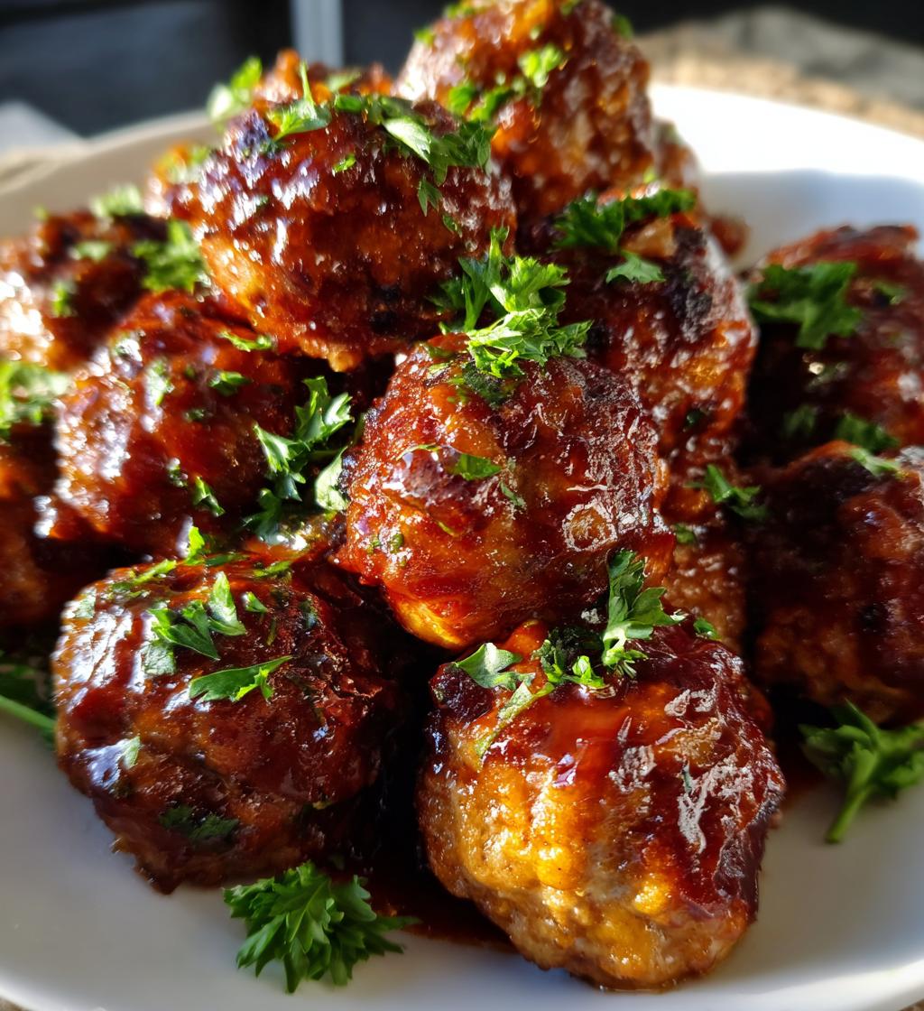 Air Fryer BBQ Meatballs