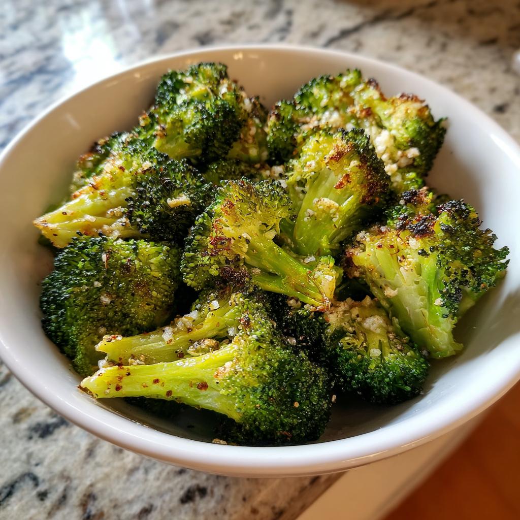 Air Fryer Broccoli (Garlic Roasted)