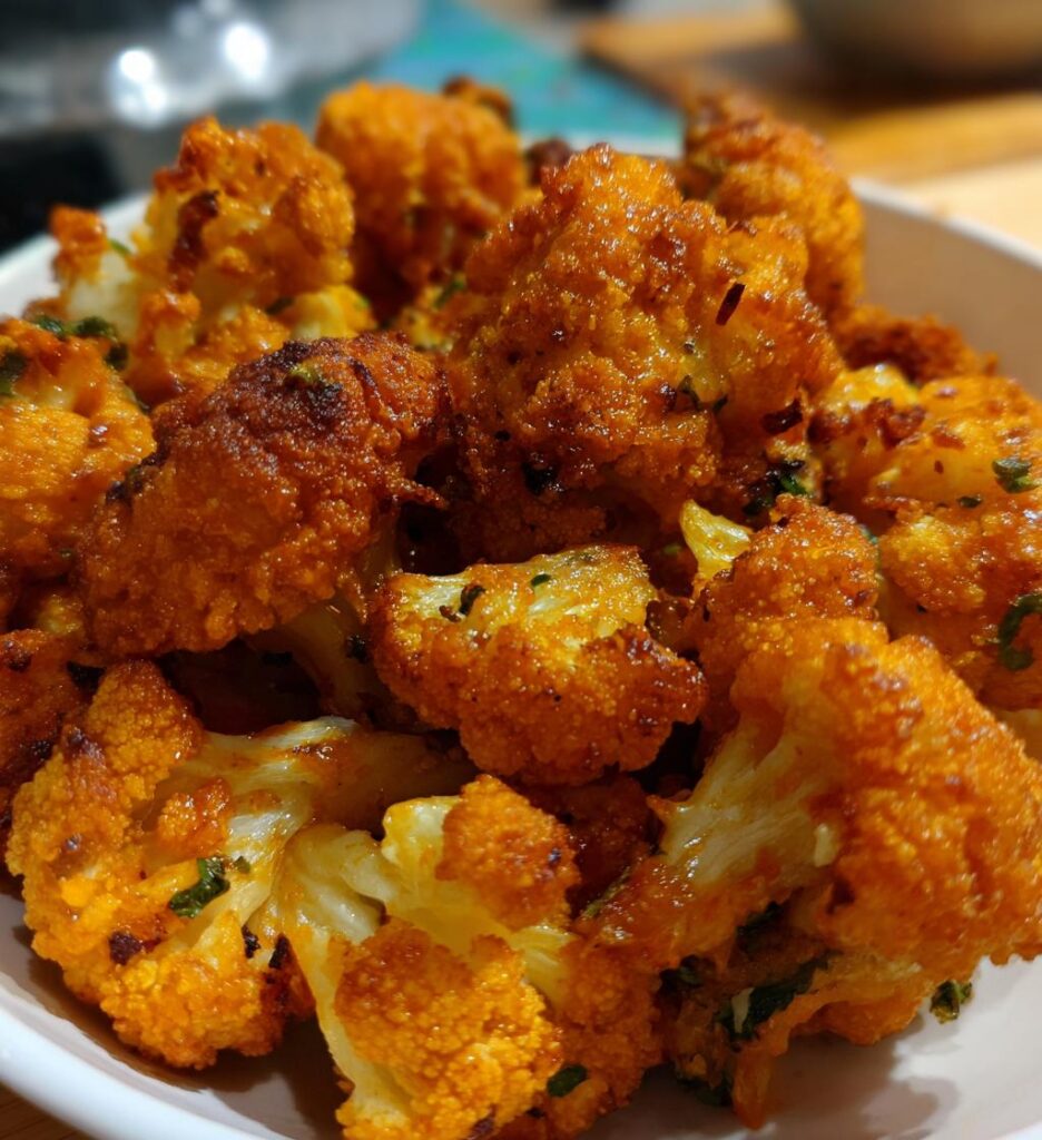 Air Fryer Buffalo Cauliflower Bites