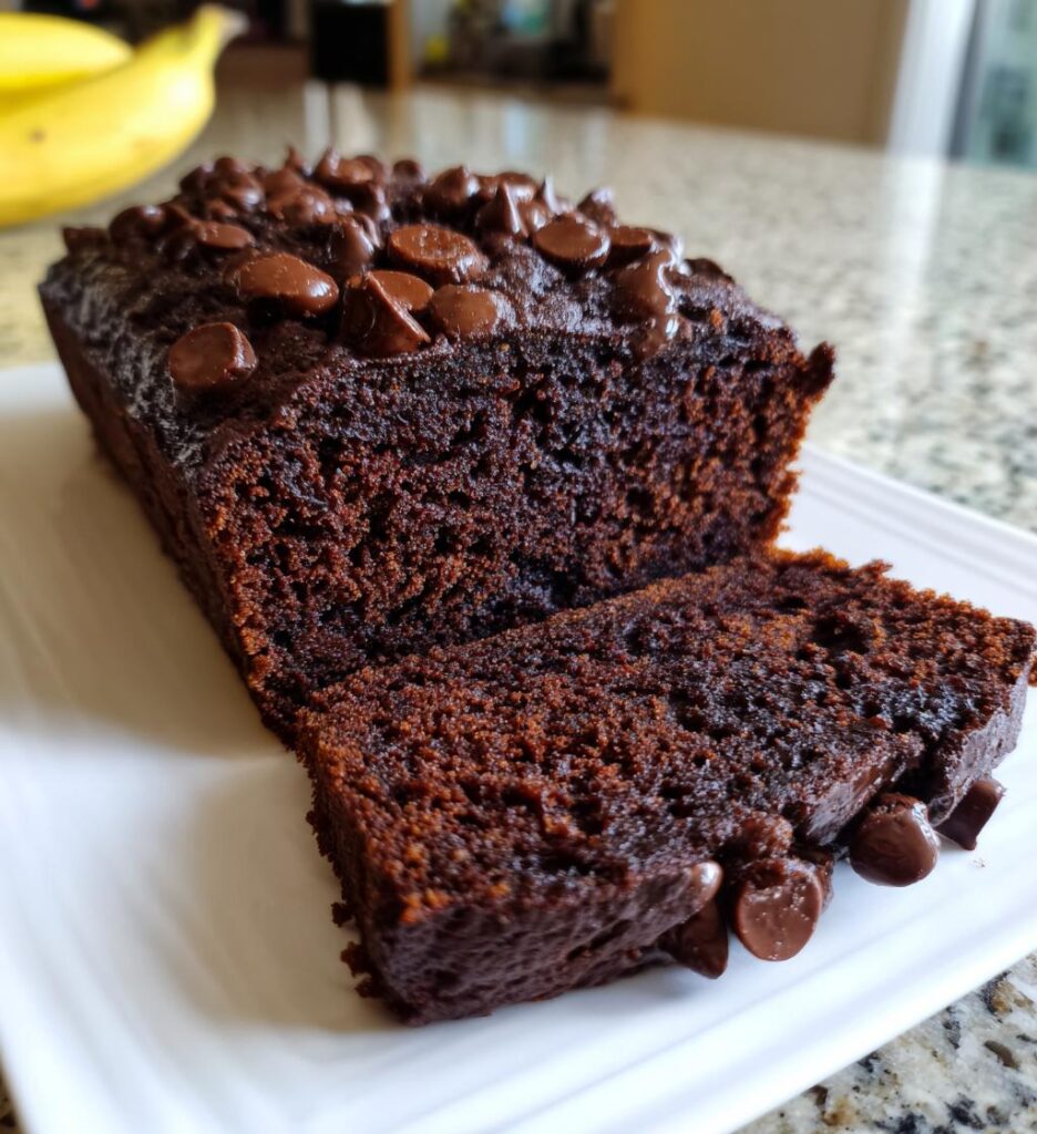 Air Fryer Chocolate Banana Bread