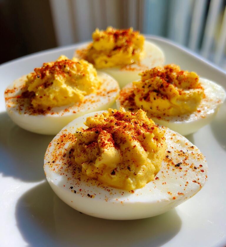 Air Fryer Deviled Eggs (Crispy Outside)