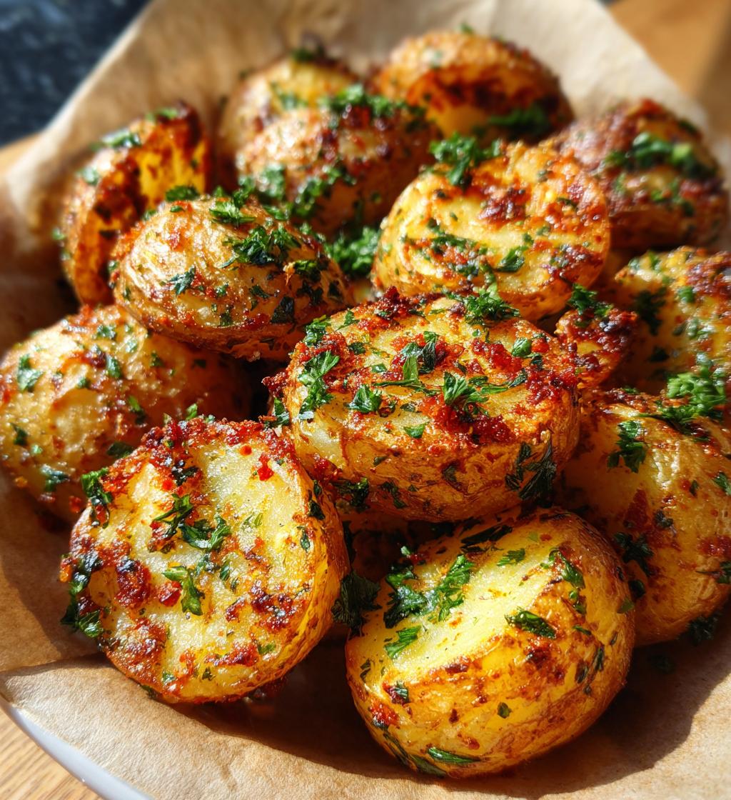 Air Fryer Garlic Herb Potato Bites