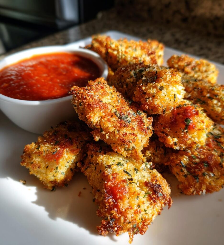 Air Fryer Mozzarella Sticks (Almond Flour Crust)