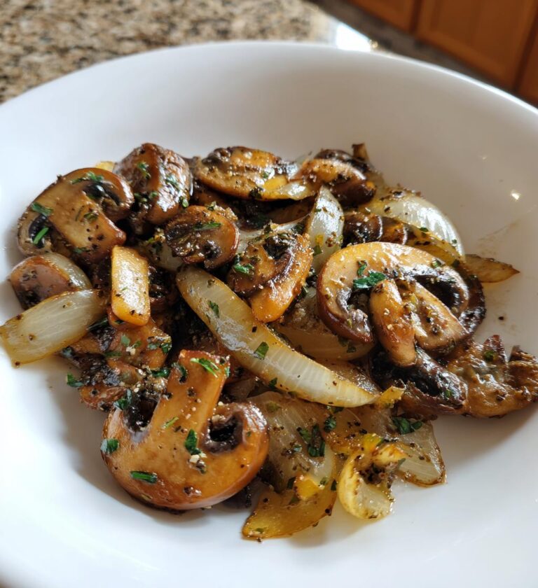 Air Fryer Mushrooms & Onions Combo
