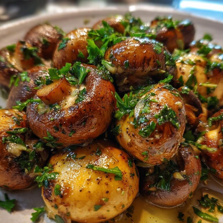 Air Fryer Mushrooms with Garlic Butter