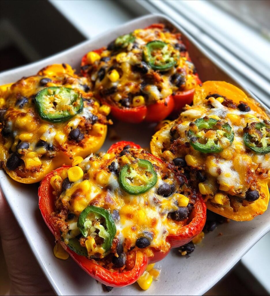 Air Fryer Nacho Cheese Bell Pepper Boats