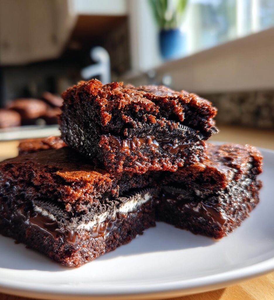 Air Fryer Oreo Stuffed Brownies