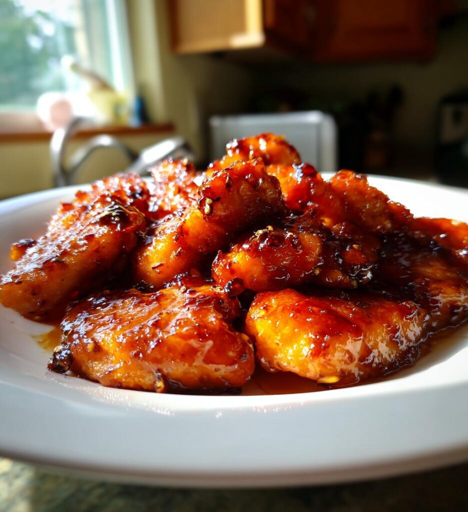 Air Fryer Peach Glazed Chicken fillet