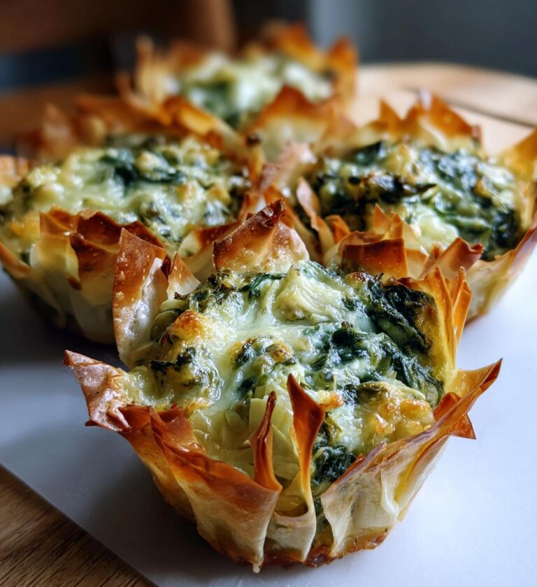Air Fryer Spinach Artichoke Dip Cups