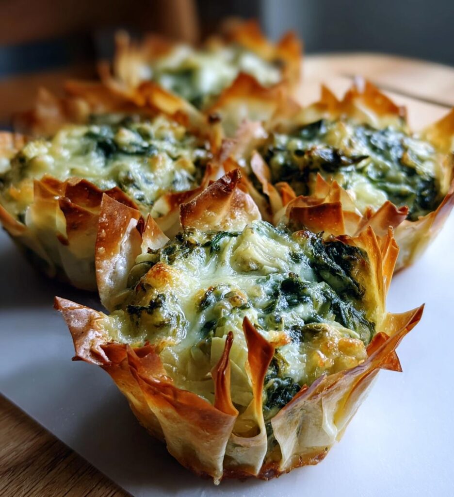 Air Fryer Spinach Artichoke Dip Cups