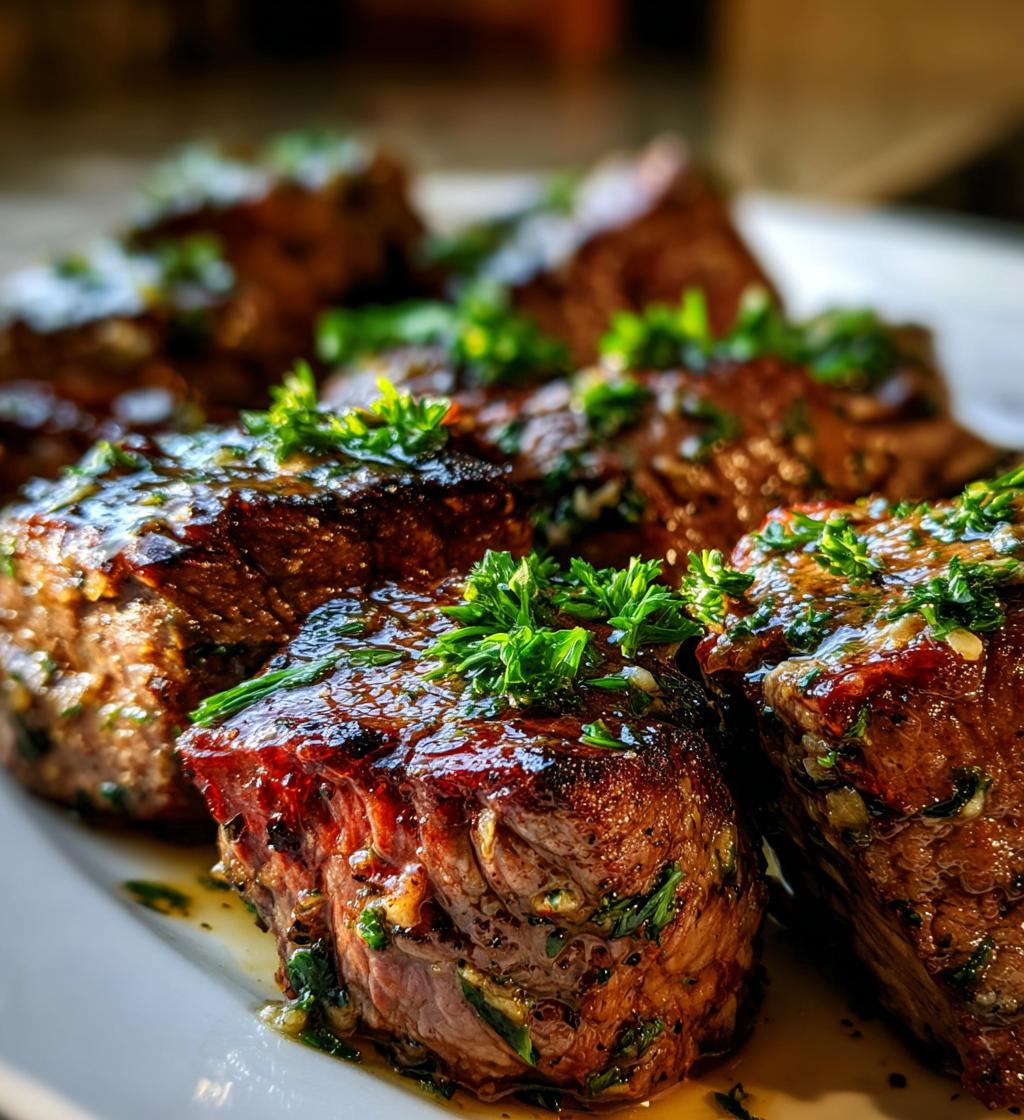 Air Fryer Steak Bites with Garlic Butter