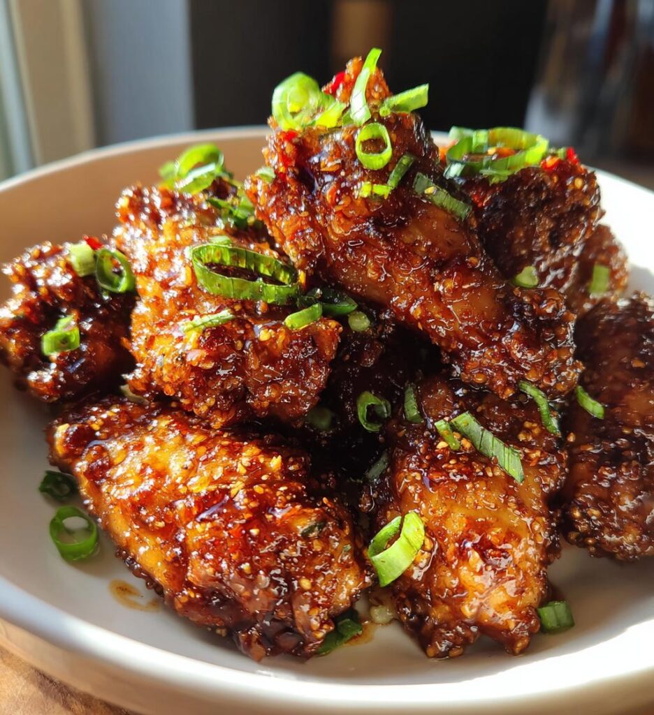 Air Fryer Sticky Soy Garlic Wings