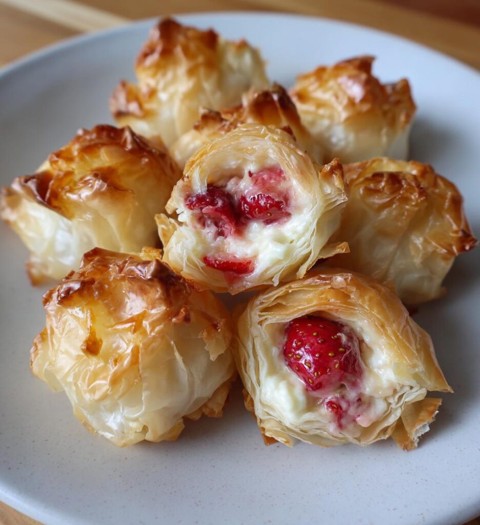 Air Fryer Strawberry Cheesecake Bites