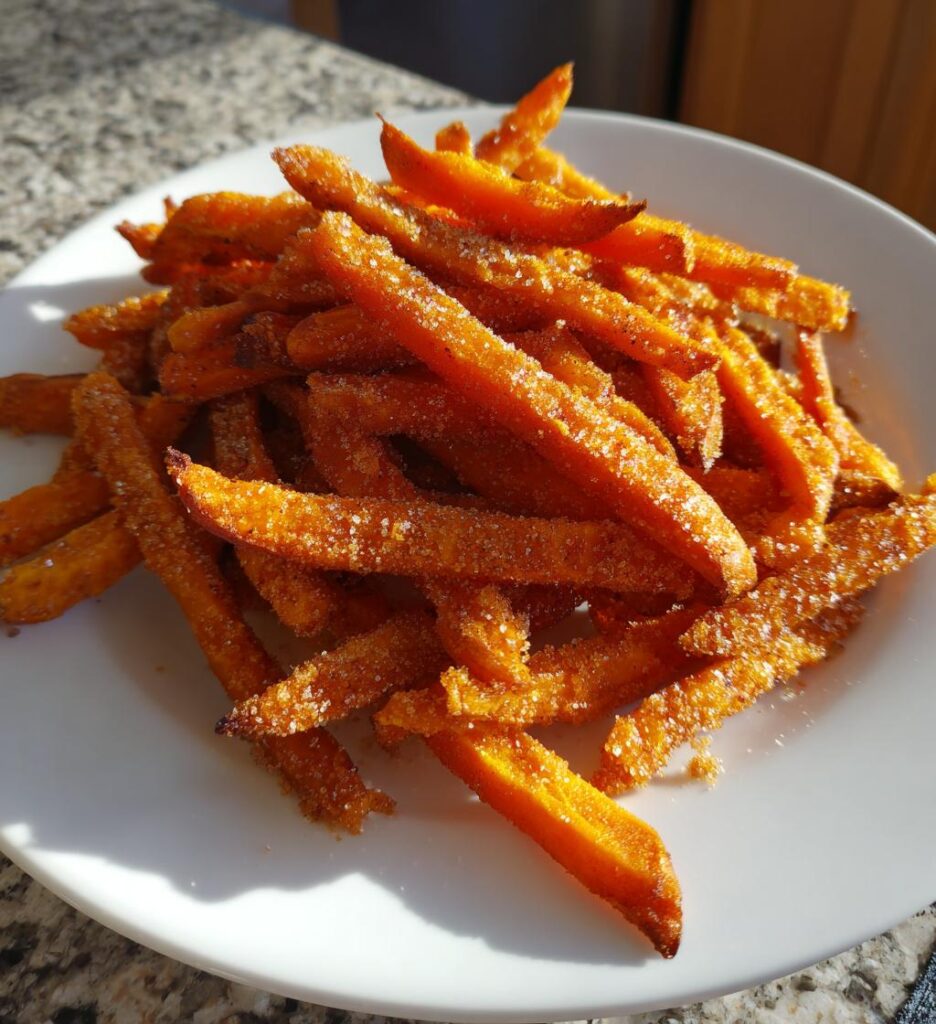 Air Fryer Sweet Potato Fries with Cinnamon Sugar