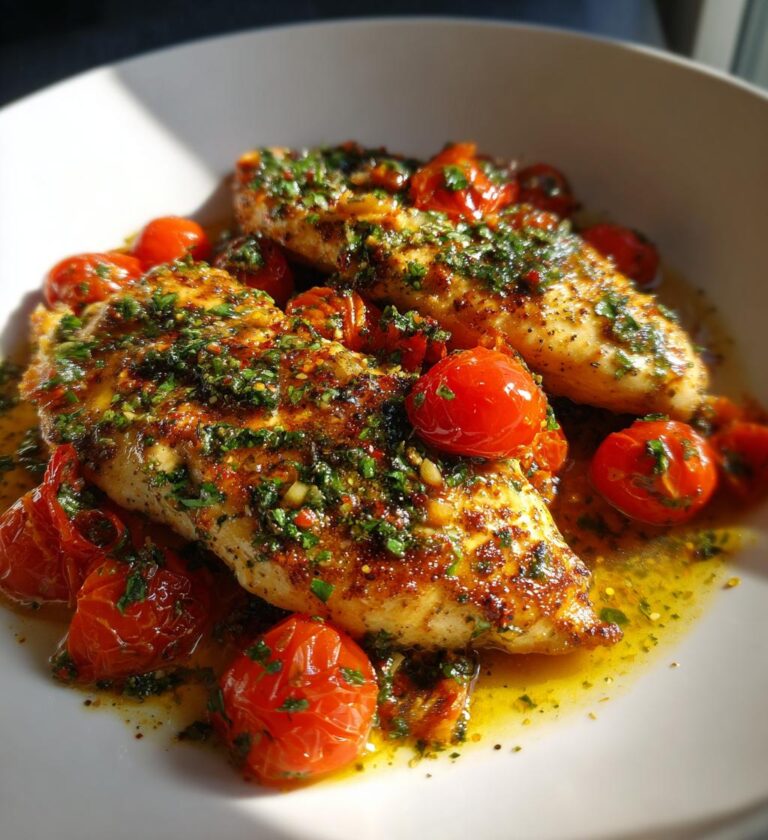 Air Fryer Tomato Basil Chicken fillet